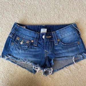 True Religion Joey cut off shorts